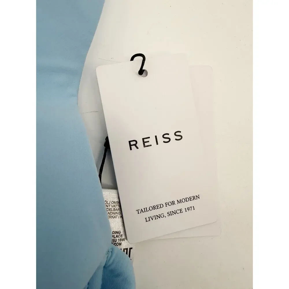REISS Elise Underwire Bikini Top Size 12 NEW Light Blue $110 Swim Separates